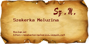Szekerka Meluzina névjegykártya